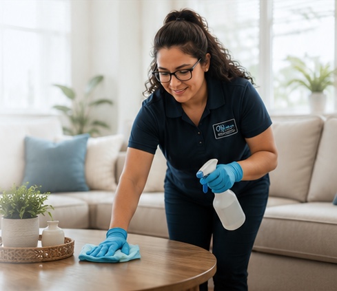 Olga Sanchez providing home cleaning service